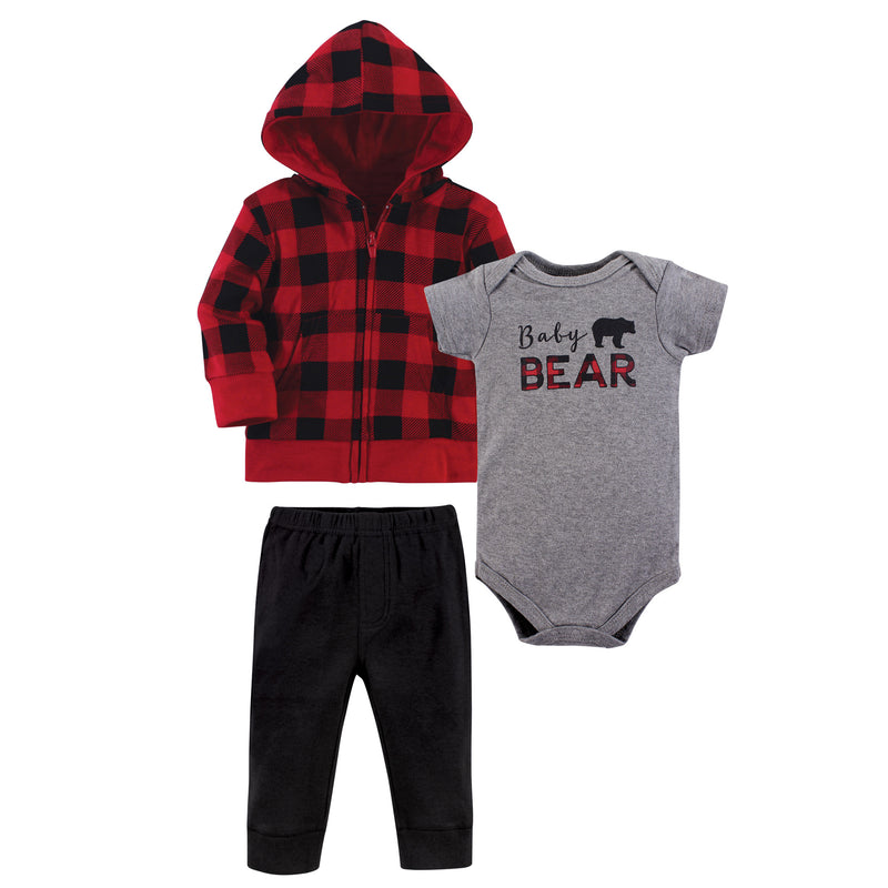 Little Treasure Hoodie, Bodysuit or Tee Top, and Pant Set, Baby Bear