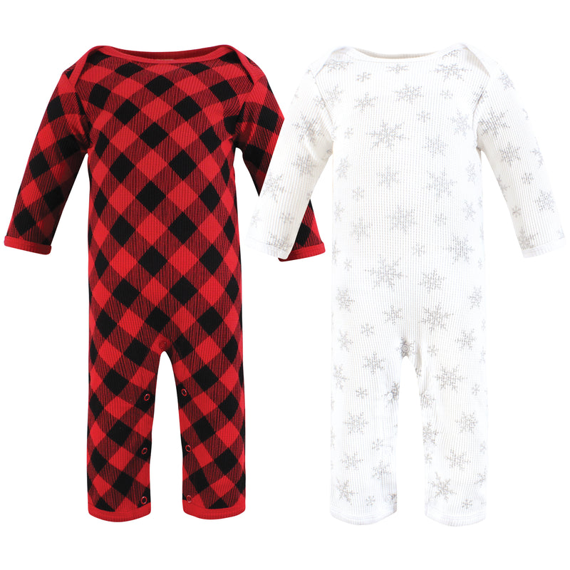 Hudson Baby Thermal Coveralls 2pk, Snowflake
