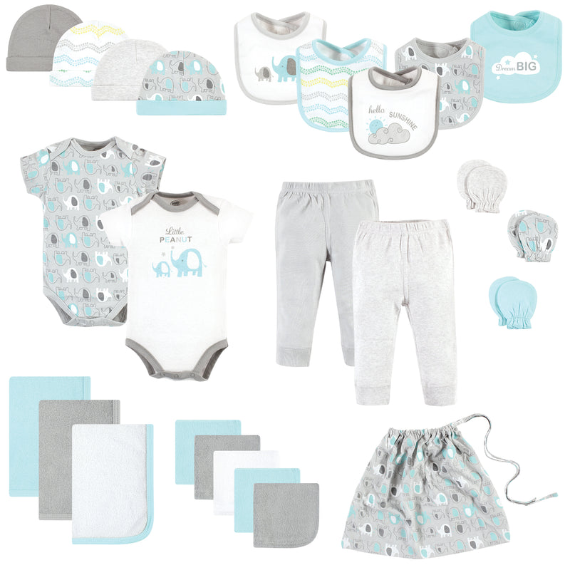 Luvable Friends Layette Gift Cube, Boy Basic Elephant