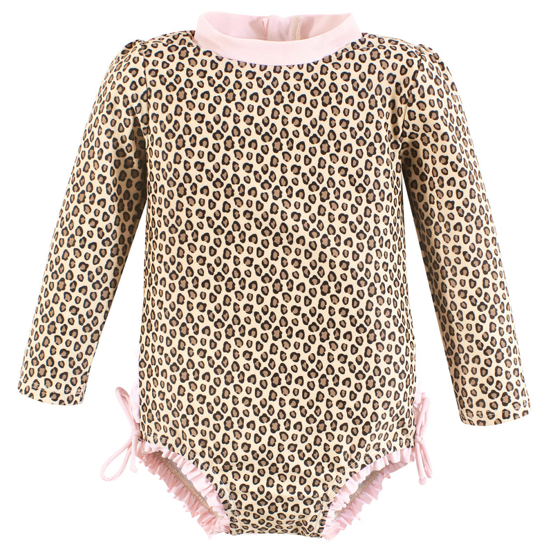 Hudson Baby Rashguard Toddler Swimsuit, Leopard
