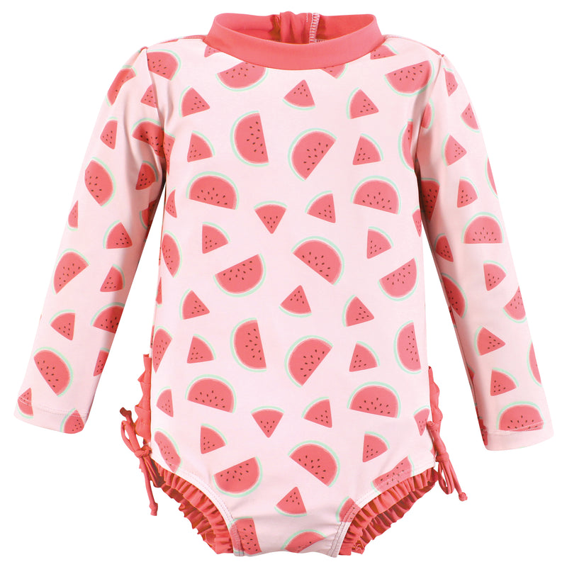 Hudson Baby Rashguard Toddler Swimsuit, Watermelon