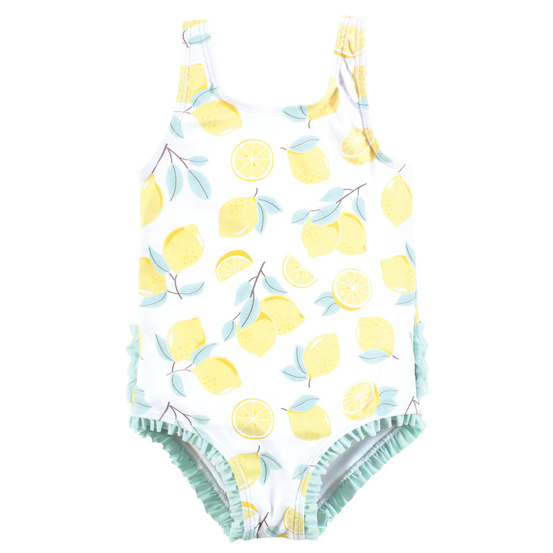 Hudson Baby Toddler Swimsuit, Mint Lemons
