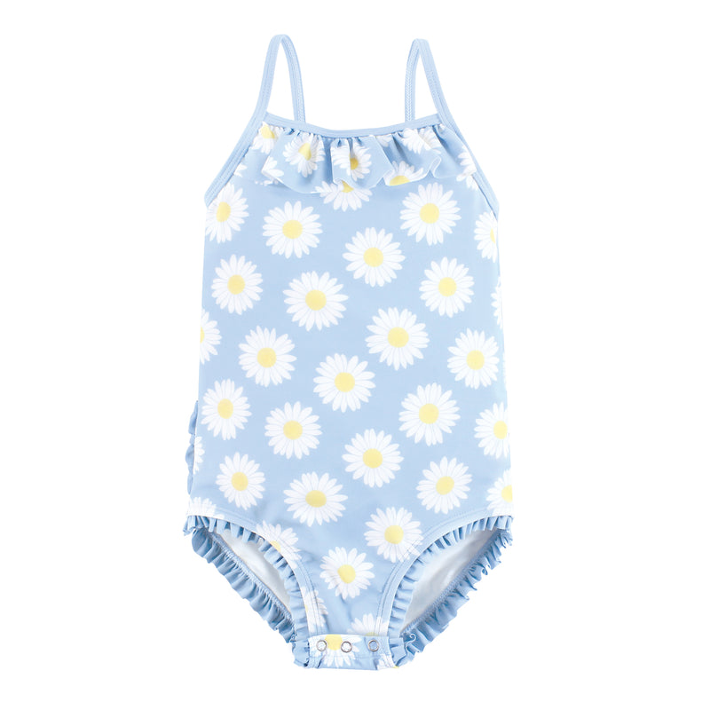 Hudson Baby Swimsuit, Blue Daisy