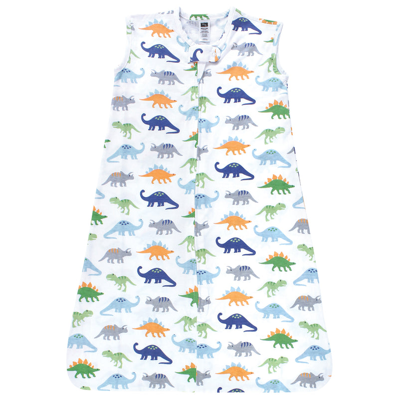 Hudson Baby Cotton Sleeveless Wearable Sleeping Bag, Sack, Blanket, Dinosaurs
