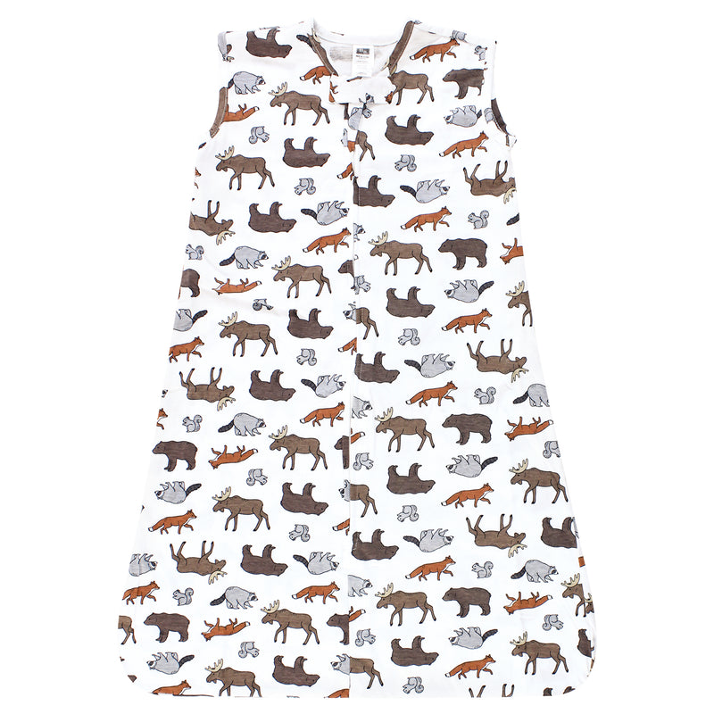 Hudson Baby Cotton Sleeveless Wearable Sleeping Bag, Sack, Blanket, Animal Adventure