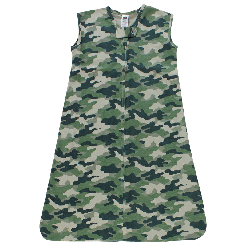 Hudson Baby Cotton Sleeveless Wearable Sleeping Bag, Sack, Blanket, Camo