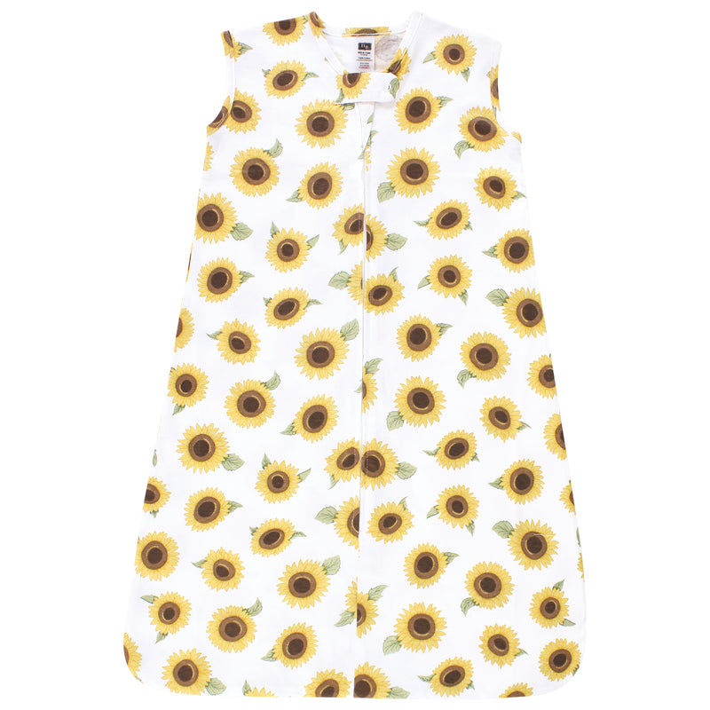 Hudson Baby Cotton Sleeveless Wearable Sleeping Bag, Sack, Blanket, Sunflower