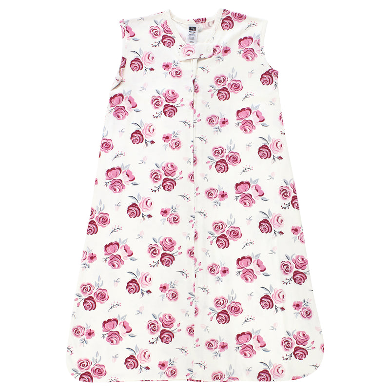 Hudson Baby Cotton Sleeveless Wearable Sleeping Bag, Sack, Blanket, Rose