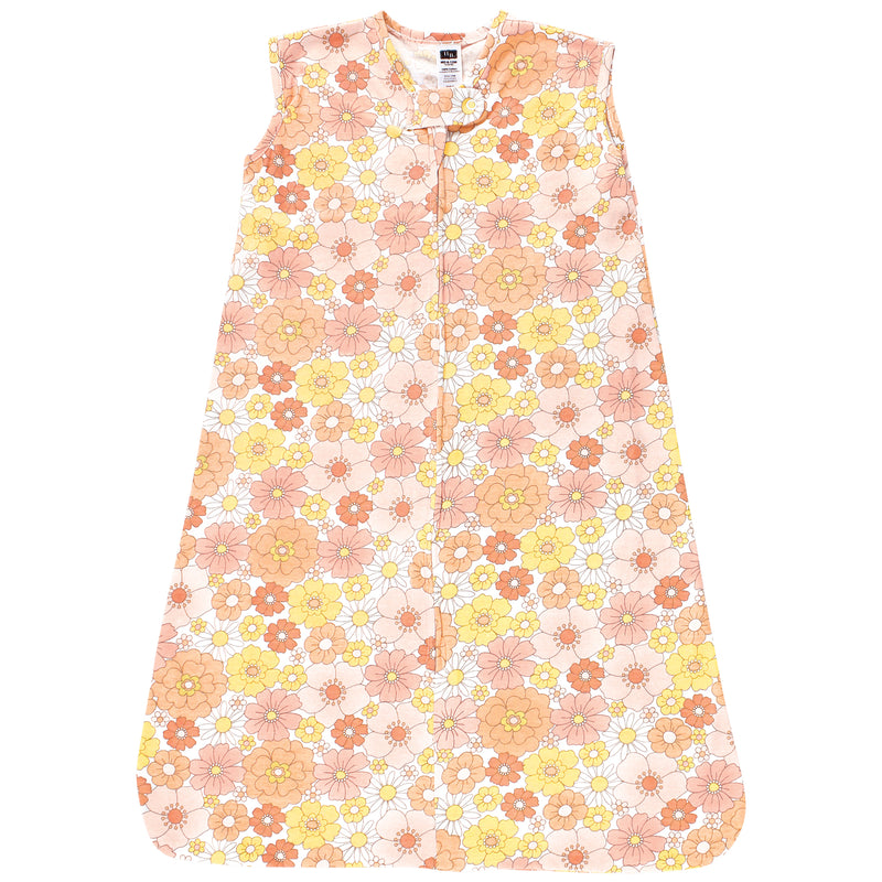 Hudson Baby Cotton Sleeveless Wearable Sleeping Bag, Sack, Blanket, Peace Love & Flowers