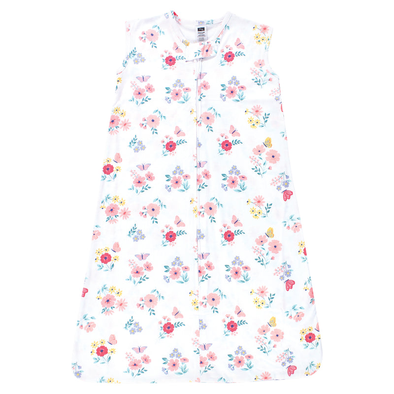 Hudson Baby Cotton Sleeveless Wearable Sleeping Bag, Sack, Blanket, Butterfly Floral