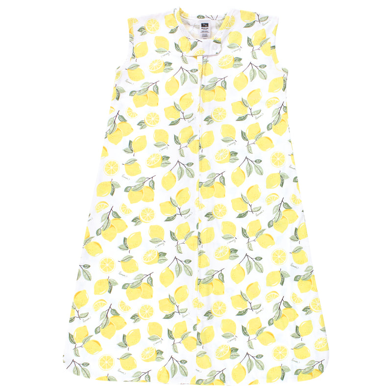 Hudson Baby Cotton Sleeveless Wearable Sleeping Bag, Sack, Blanket, Lemon