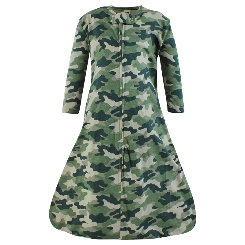 Hudson Baby Long Sleeve Cotton Jersey Sleeping Bag, Camo