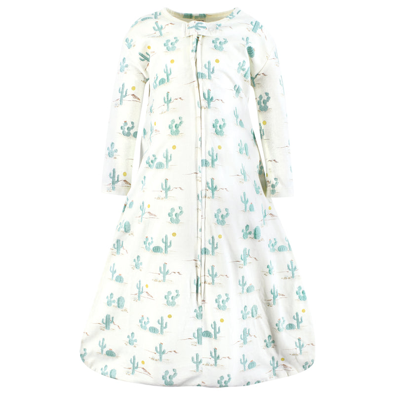 Hudson Baby Long Sleeve Cotton Jersey Sleeping Bag, Desert Cactus