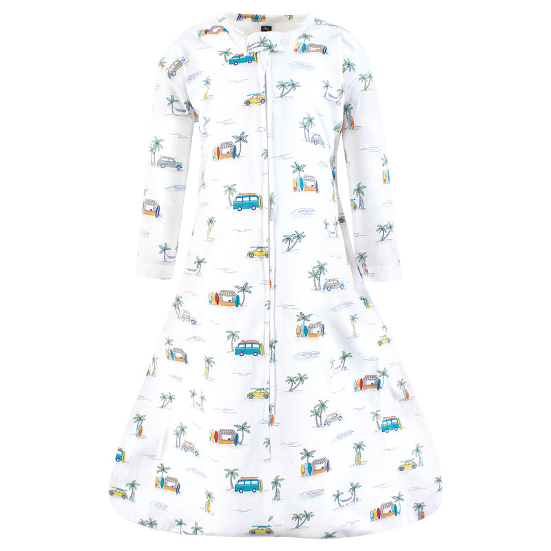 Hudson Baby Long Sleeve Cotton Jersey Sleeping Bag, Surfer Dude
