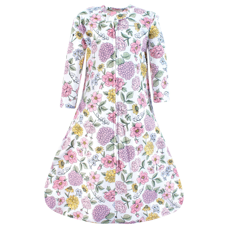 Hudson Baby Long Sleeve Cotton Jersey Sleeping Bag, Vintage Blossom