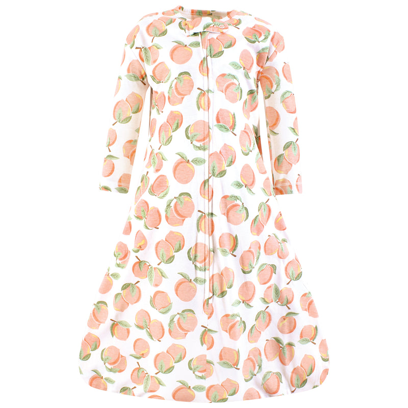 Hudson Baby Long Sleeve Cotton Jersey Sleeping Bag, Peach