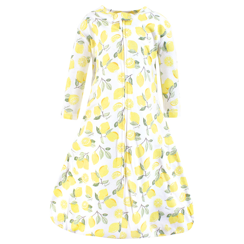 Hudson Baby Long Sleeve Cotton Jersey Sleeping Bag, Lemon