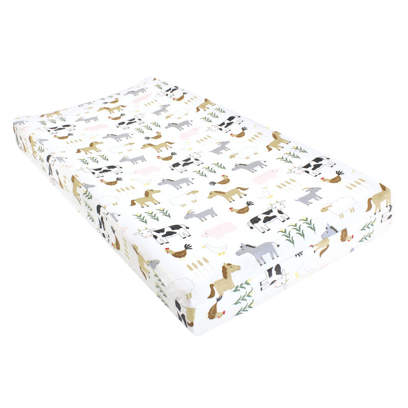 Hudson Baby Changing Pad Cover, Cute Farm