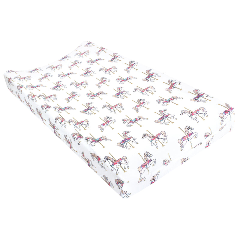 Hudson Baby Changing Pad Cover, Carousel Horse