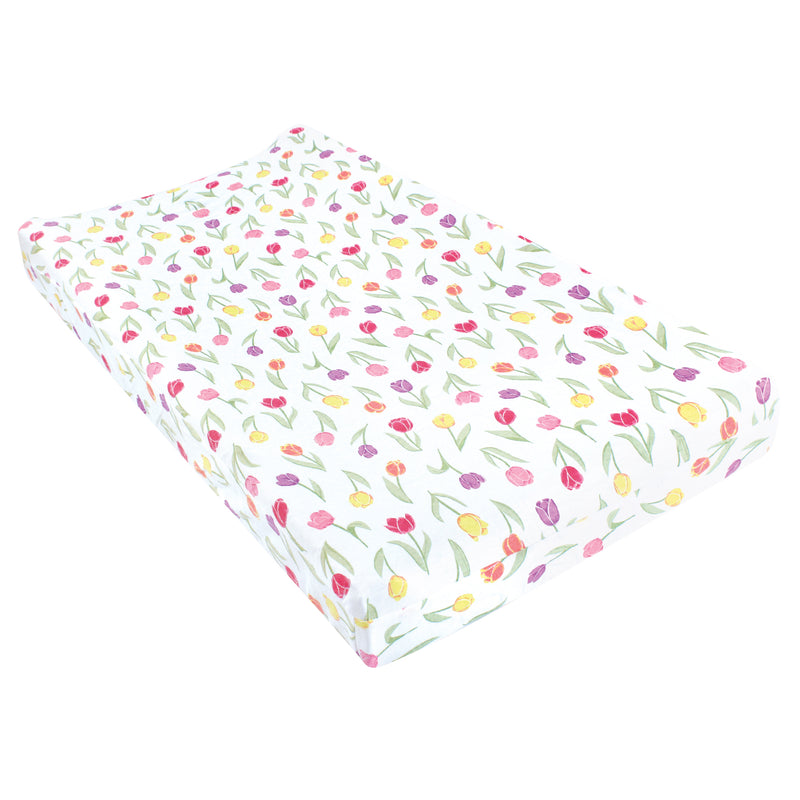 Hudson Baby Changing Pad Cover, Spring Tulips