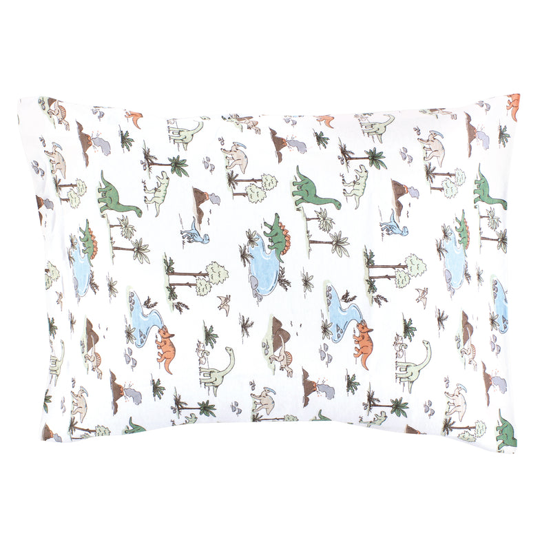 Hudson Baby Cotton Toddler Pillow Case, Dinosaur Adventures