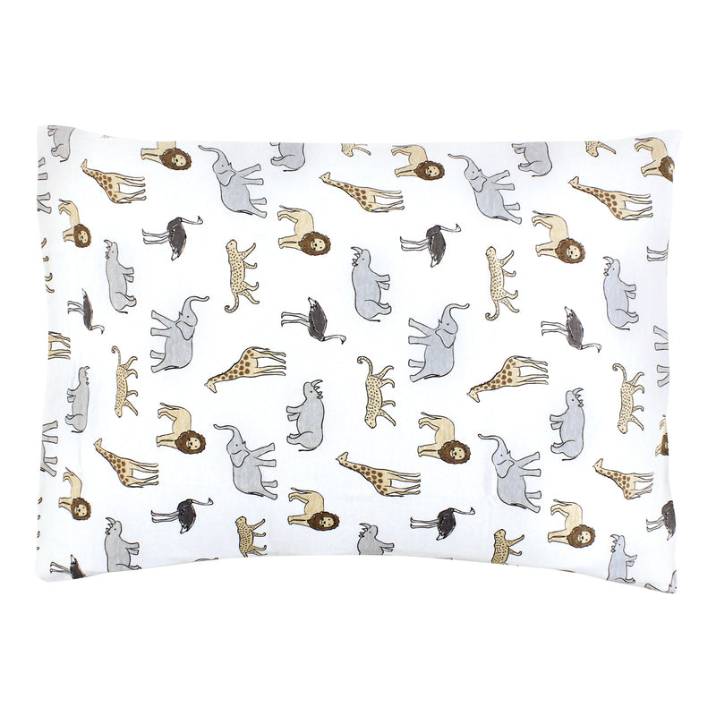 Hudson Baby Cotton Toddler Pillow Case, Modern Safari