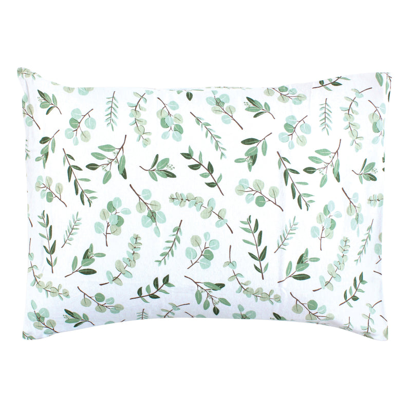 Hudson Baby Cotton Toddler Pillow Case, Eucalyptus