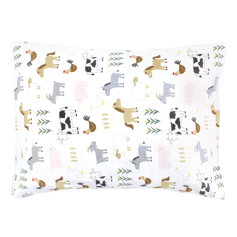 Hudson Baby Cotton Toddler Pillow Case, Cute Farm