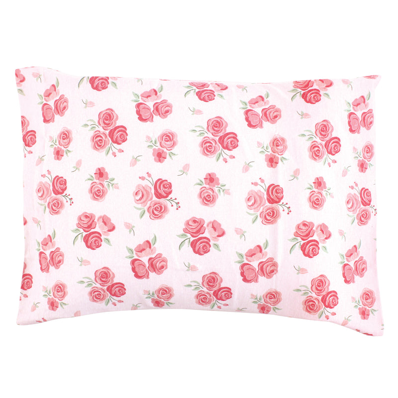 Hudson Baby Cotton Toddler Pillow Case, Blush Rose