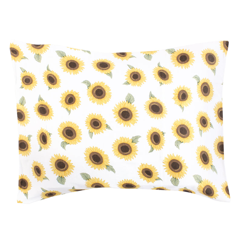 Hudson Baby Cotton Toddler Pillow Case, Sunflower