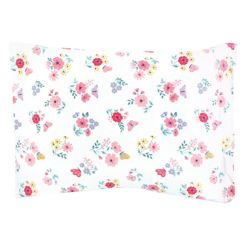 Hudson Baby Cotton Toddler Pillow Case, Butterfly Floral