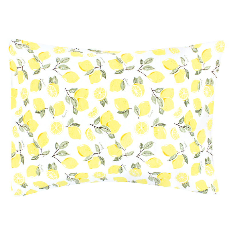 Hudson Baby Cotton Toddler Pillow Case, Lemon
