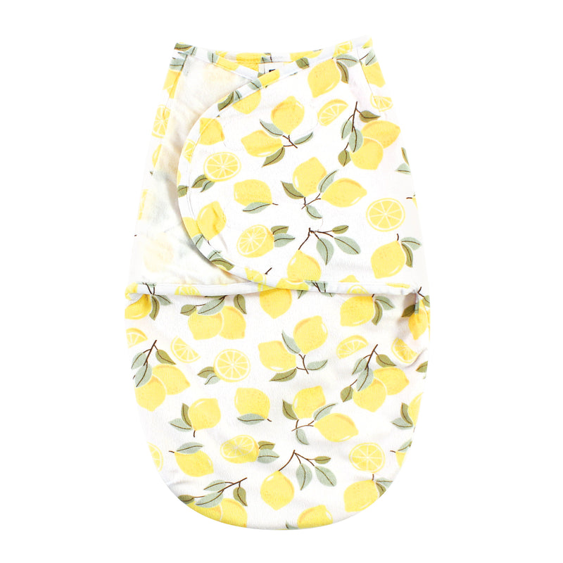 Hudson Baby Plush Faux Fur Swaddle Wrap, Lemon