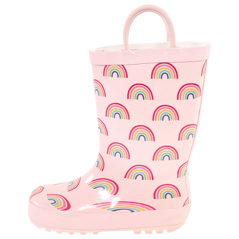 Hudson Baby Rain Boots, Pink Rainbows