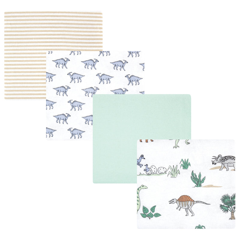 Hudson Baby Cotton Flannel Receiving Blankets, Boy Dino World