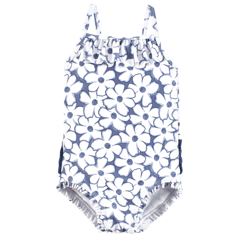 Hudson Baby Toddler Swimsuit, Blue Cosmos