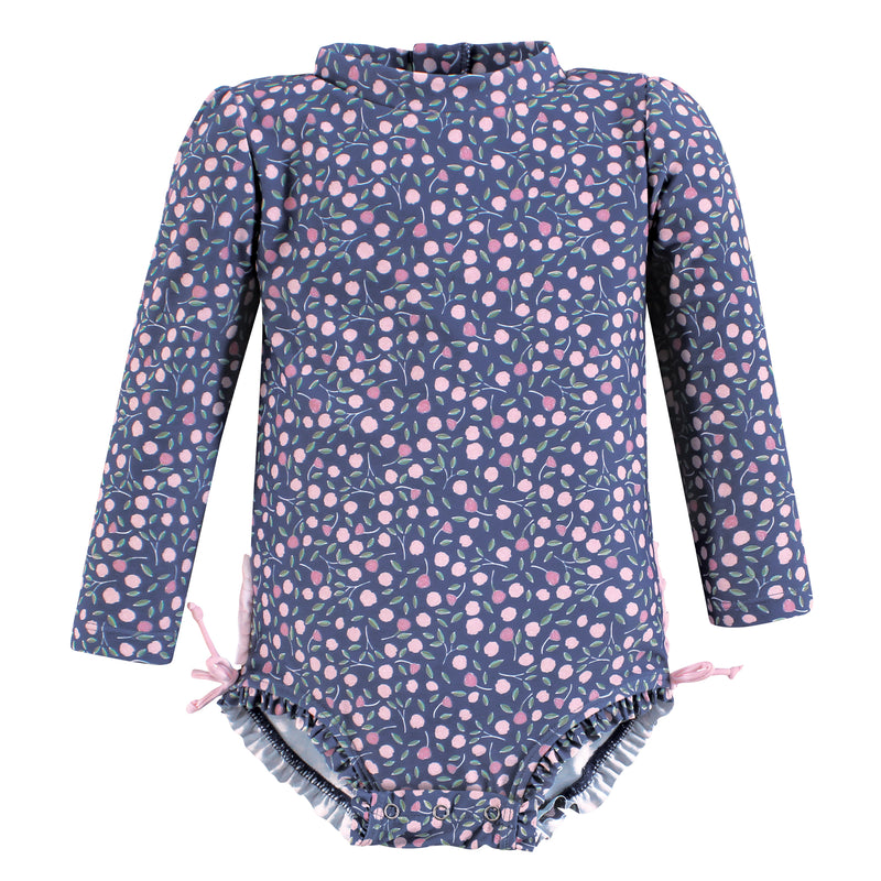 Hudson Baby Rashguard Swimsuit, Dainty Peony