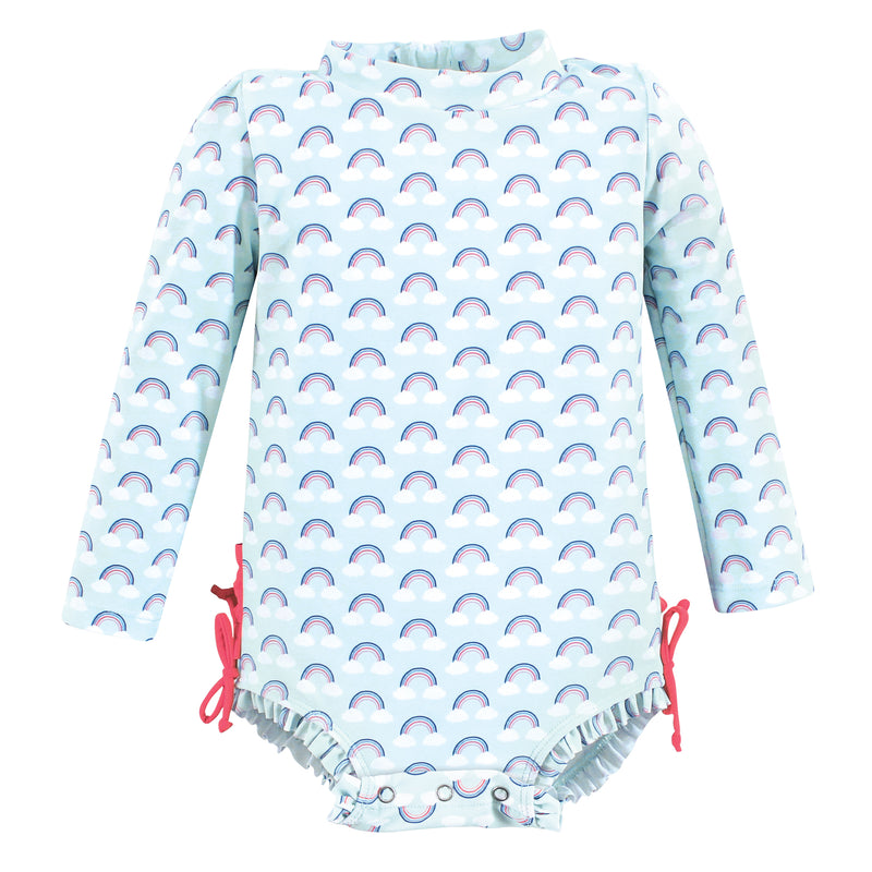 Hudson Baby Rashguard Swimsuit, Cloudy Rainbow