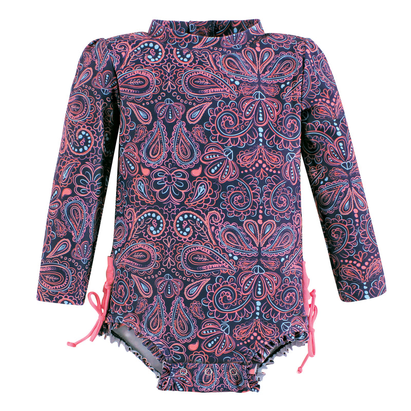 Hudson Baby Rashguard Swimsuit, Paisley Punch