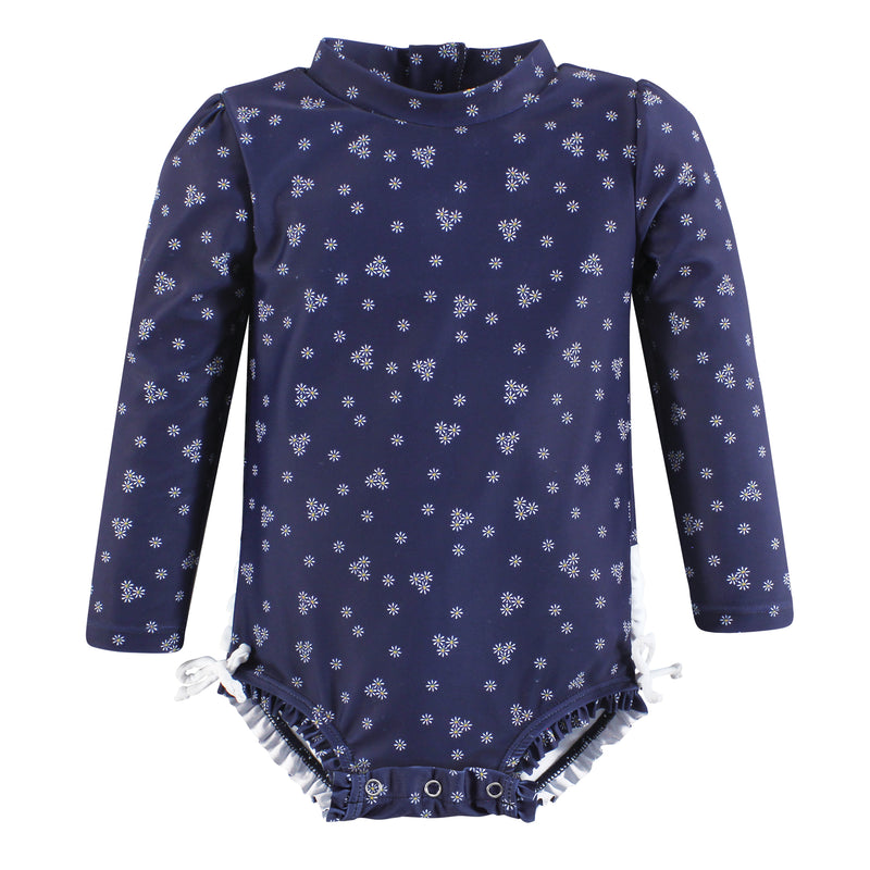 Hudson Baby Rashguard Swimsuit, Tiny Daisy