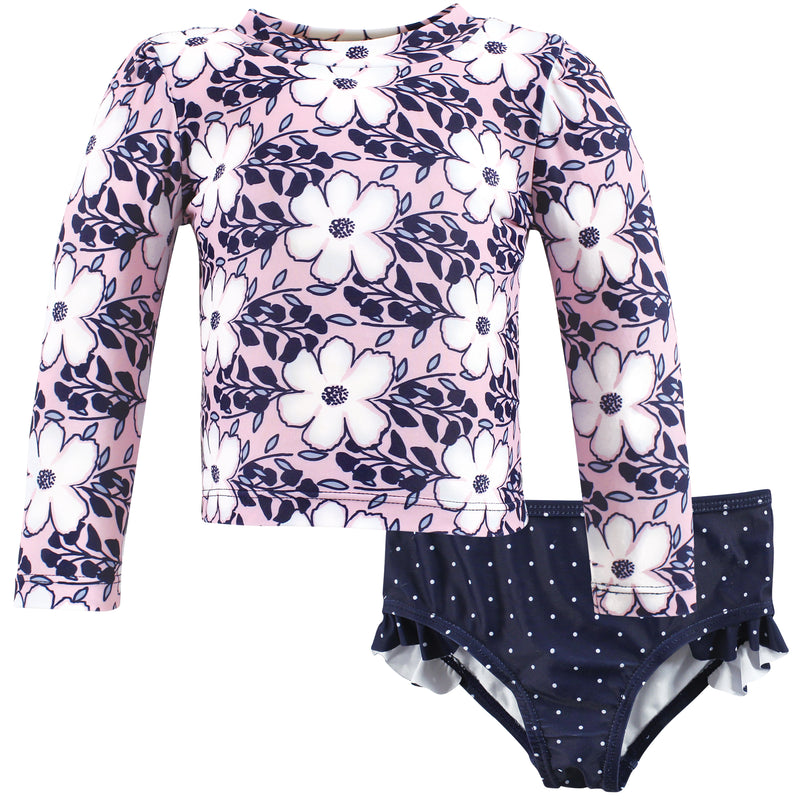 Hudson Baby Swim Rashguard Set, Leafy Cosmos