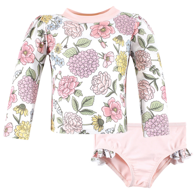 Hudson Baby Swim Rashguard Set, Vintage Blossom