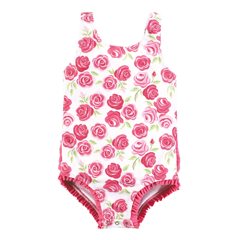 Hudson Baby Swimsuit, Pink Roses
