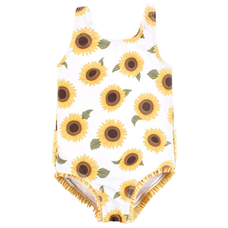 Hudson Baby Toddler Swimsuit, Sunflower