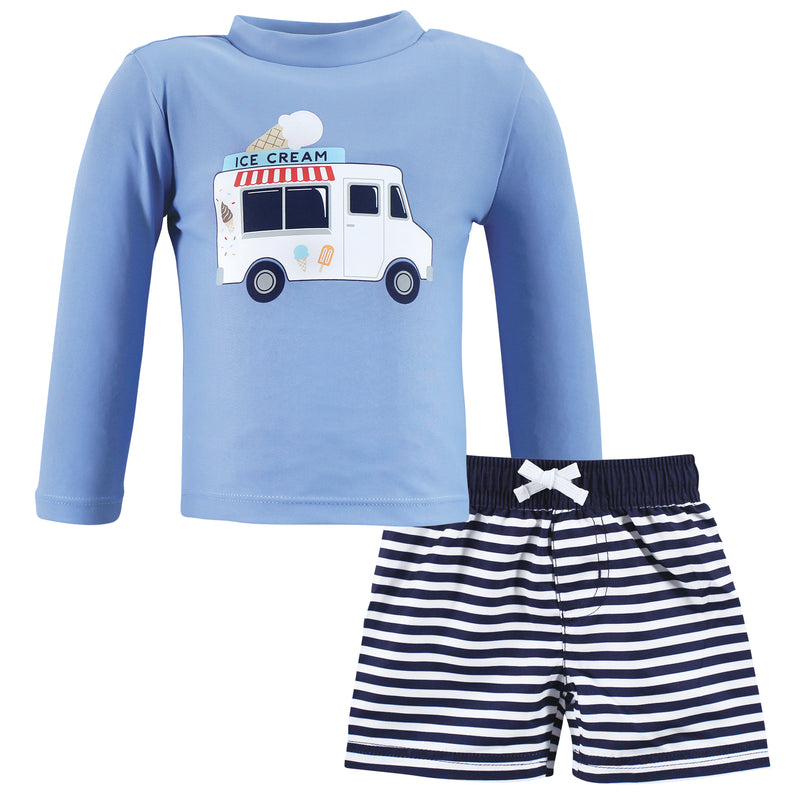 Hudson Baby Swim Rashguard Set, Ice Cream Truck