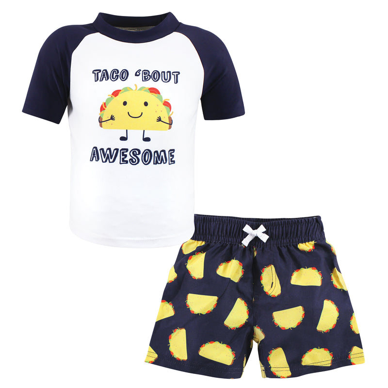 Hudson Baby Swim Rashguard Set, Taco
