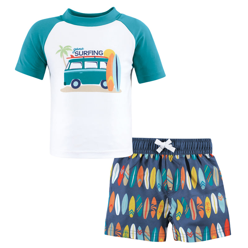 Hudson Baby Swim Rashguard Set, Gone Surfing