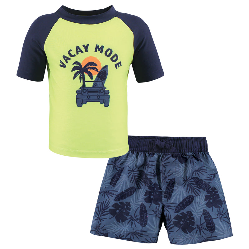 Hudson Baby Swim Rashguard Set, Vacay Mode