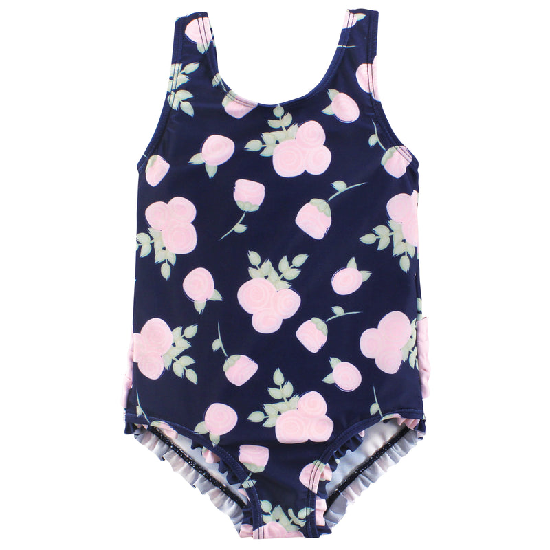 Hudson Baby Toddler Swimsuit, Navy Rose