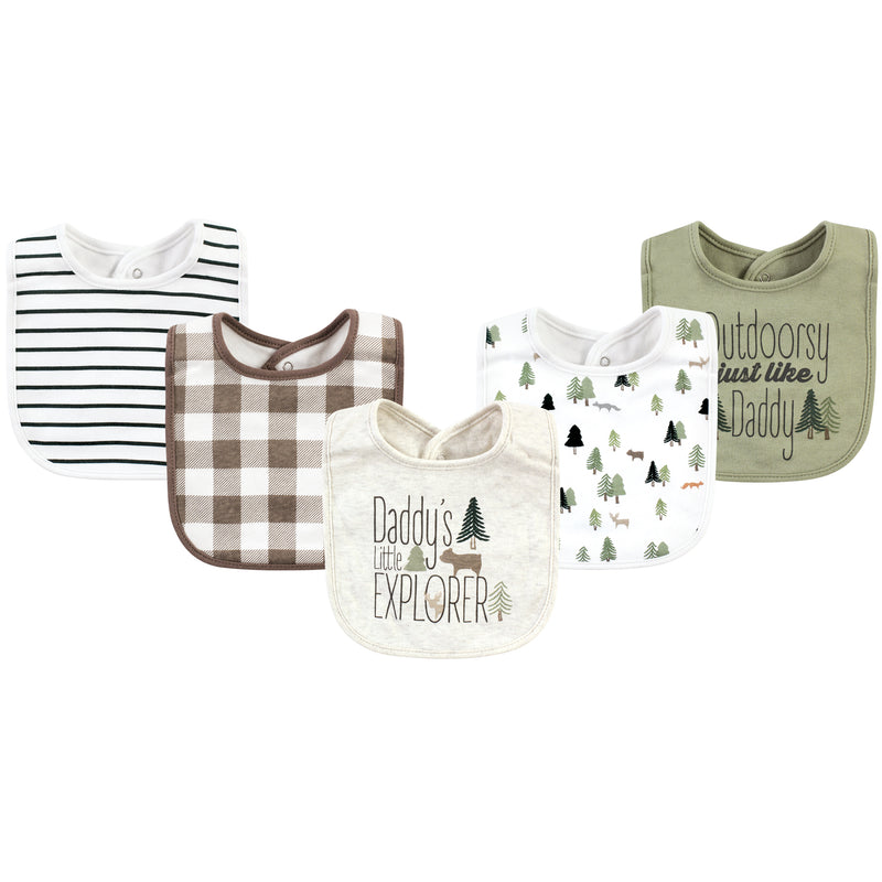 Hudson Baby Cotton Bibs, Daddy‚ÄôS Explorer